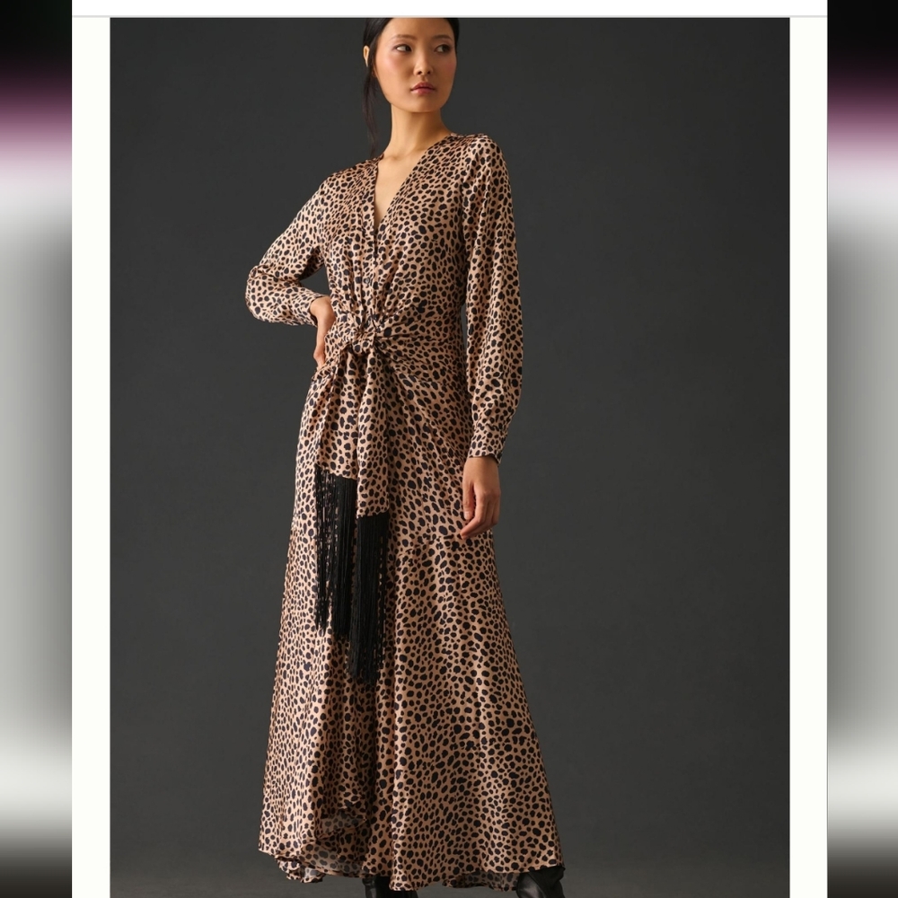 Delfi Collective V-Neck Knot-Front Dress - Picture 1 of 11